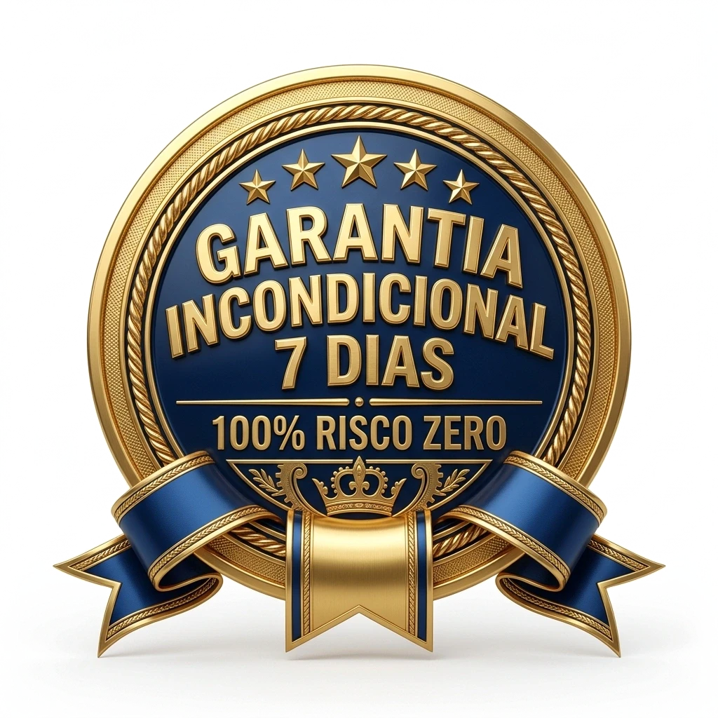 Selo de garantia incondicional de 7 dias com risco zero